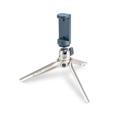 Afbeelding van Vanguard Vesta TT1 tafel statief zilver/champagne + smartphone houder