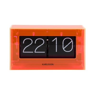 Afbeelding van Karlsson Tafelklok Boxed Flip Neon oranje