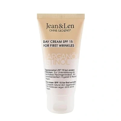 Afbeelding van Jean &amp; Len Regenerierende Tagescreme LSF15 Arganöl Retinol, bei ersten Fältchen, unterstützt die natürliche Hautregeneration, mit Lichtschutzfaktor, ohne Parabene Silikone, vegan, 50 ml