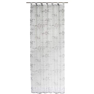 Afbeelding van Elbersdrucke Loveletter 00 kant en klare decoratie, polyester, wit, grijs, 255 x 140 cm