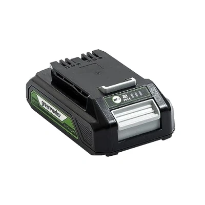 Afbeelding van Greenworks Accu 24 Volt 2.0 Ah Zwart Laadtijd: 60 min Li ion Laadindicator Geschikt voor alle Accumachines van