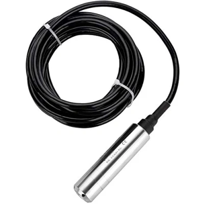 Afbeelding van DC24V 4 20mA waterniveausensor, vulstandssensor, niveausensor met waterdichte kabel, voor het vastleggen van vloeistofniveau in bereik 0 tot 5 m