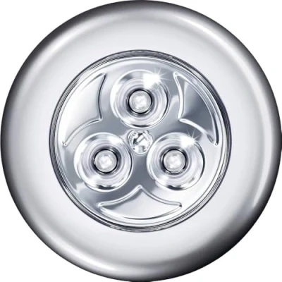 Afbeelding van OSRAM DOT it CLASSIC flexibele LED lamp op batterijen in zilver van kunststof, IP20 bescherming, voor garderobe, keuken en als nachtlampje