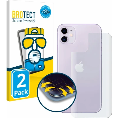 Afbeelding van BROTECT Screenprotector voor Apple iPhone 11 (Achterkant) Folie Beschermfolie matte volledig dekking (2 Stuks)