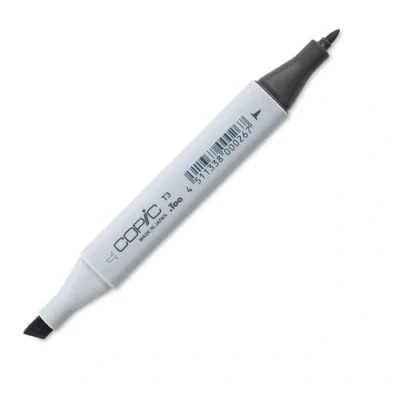 Afbeelding van COPIC Classic Marker Type T 3, tonergrijs nr. professionele lay out marker, op alcoholbasis, met een brede en fijne punt.