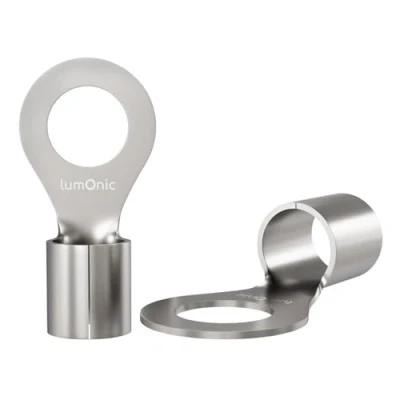 Afbeelding van Lumonic 10x krimpklemmen blank 30 50mm² I kabelschoenen M12 ongeïsoleerd M12, buisvormige kabelschoen 30mm2 50mm2 ringogen, krimpconne
