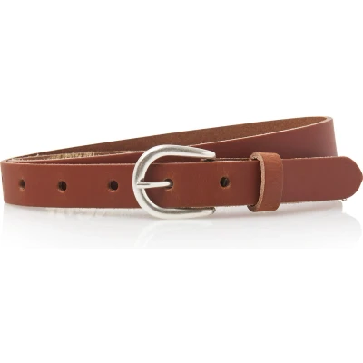 Afbeelding van Take it cognac riem dames riemen Smal Riemmaat 95 Totale lengte 110 cm Smalle leren