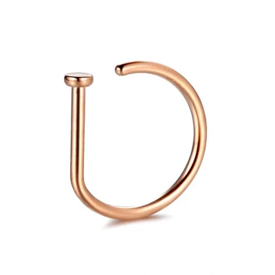 Afbeelding van fake neuspiercing Rose gold nep piercing septum neusring Jewelegance