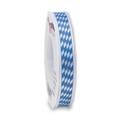 Afbeelding van Präsent BAVARIA decoratielint wit/blauw rol van 20 m 15 mm
