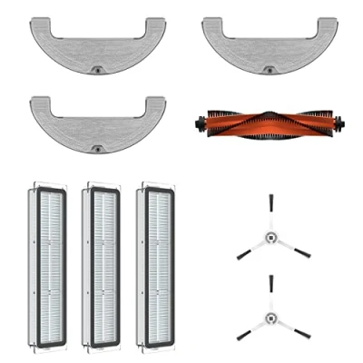 Afbeelding van Dreame Accessoireset voor D10 Plus, 1x Hoofdborstel, 2x Zijborstels, 3x Stoffilter, Wasbaar Doekje Robotstofzuiger Originele Accessoires