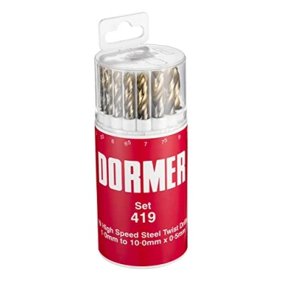 Afbeelding van Dormer A094419 HSS High Speed Steel Jobber Boor Set met 118 Graden Tin Getipt Split Point, van 19