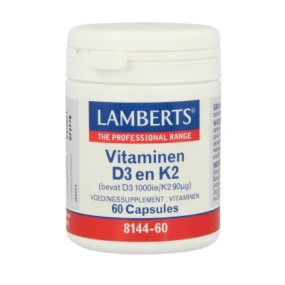Afbeelding van Lamberts Vitamine D3 1000ie En K2 90mcg 60ca