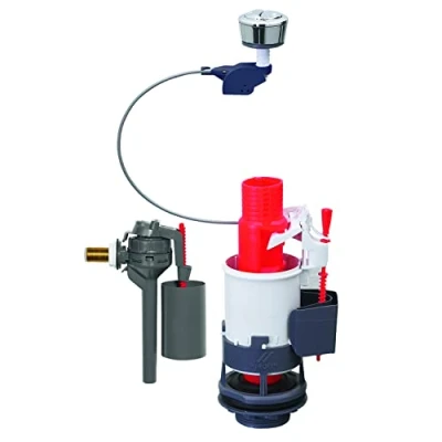 Afbeelding van Wirquin 10723585 WC mechanisme dubbele spoeling MW2 en Topy vlotterventiel, rood wit