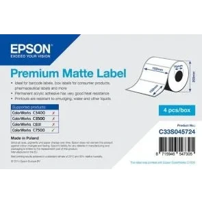 Afbeelding van Premium Matte Label Die cut Roll: 102mm x 152mm, 800 labels