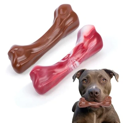 Afbeelding van BELLE VOUS Dog Chew Toys 2pack (red, brown) nylon