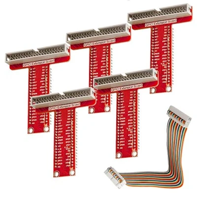Afbeelding van AZDelivery 5 x 40 Spelden GPIO Breakout Board en compatibele lintkabel compatibel met Raspberry Pi Inclusief E Book!