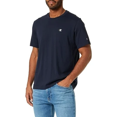 Afbeelding van Champion Crewneck Tshirt basic, Heren, Maat: XL, Navy