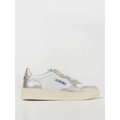 Afbeelding van Leather Upper Lace Up Style Round Toe Flat Sneakers Wo White