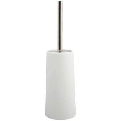 Afbeelding van MSV Toiletborstel houder/WC borstel ivoor wit kunststof 35 cm