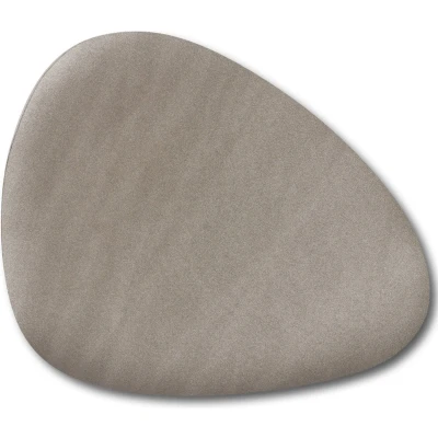 Afbeelding van Zeller Placemats 1x vegan leer metallic taupe 34 x 42 cm