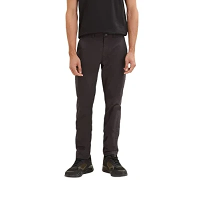 Afbeelding van TOM TAILOR Travis Slim Chino broek heren 1035046 , 29999 Black 28W / 32L