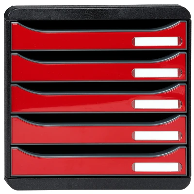 Afbeelding van Exacompta ladenblok Big Box Plus zwart/rood
