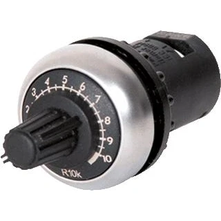 Afbeelding van Eaton rmq titan m22 frontelement potentiometer voor paneelinbouw weerstand waarde 1k nauwkeurigheid 10 lineair chroom 229489