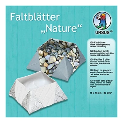 Afbeelding van Ursus 3265599 vouwbladen Nature, ca. 15 x cm, 80 g/m², gesorteerd in 10 ontwerpen, 120 vellen