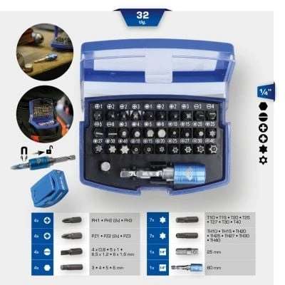 Afbeelding van Set schroevendraaierbits, Set, schroevendraaierbits Brilliant Tools