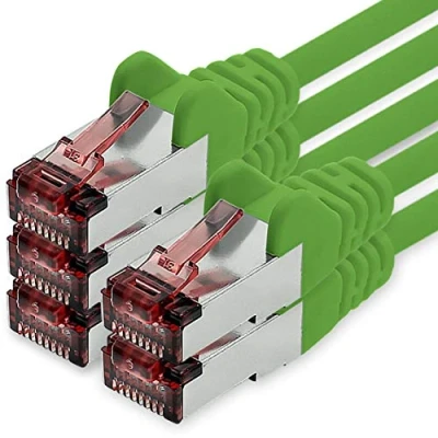 Afbeelding van netwerkkabel Cat.6 5m groen 5 x Ethernetkabel Lankabel Cat6 Lan Sftp Pimf patchkabel 1000 Mbit s