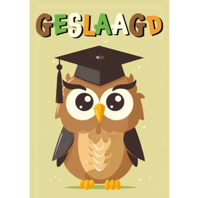 Afbeelding van Kaart Geslaagd SGR30 Geslaagd, uil