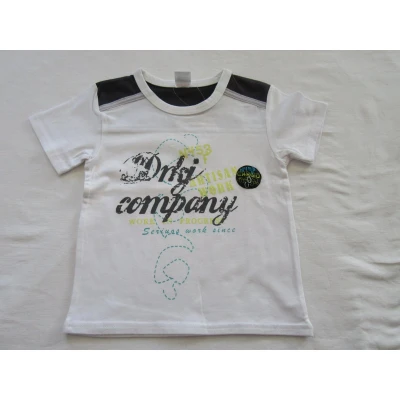 Afbeelding van dirkje , jongens t shirt korte mouw wit gele artisan 92 2 jaar