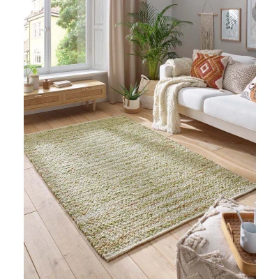 Afbeelding van Wollen Tapijt/Vloerkleed Ursule Groen 250x340 Cm 100% Wol