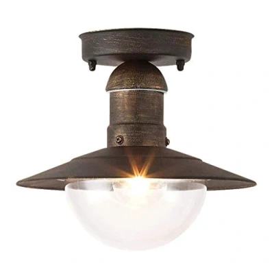 Afbeelding van Rabalux Plafondlamp voor buiten / Diameter: 24 cm Kleur: oud goud