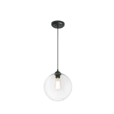 Afbeelding van Faro Lighting Clara 1 Licht Plafond Hanger Antiek Messing met Globe Shade, E27