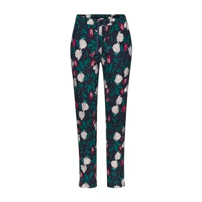 Afbeelding van s.Oliver Pyjamabroek, Dames, Maat: 44/46, Dunkelblau geblümt