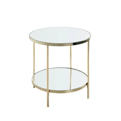 Afbeelding van HAKU Möbel Bijzettafel, metaal, messing, Ø 45 x H 46 cm