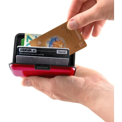 Afbeelding van RFID Anti Skim Aluminium Creditcardhouder Kaarthouder Card Protector Pasjeshouder Rood
