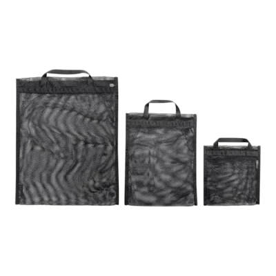 Afbeelding van Tatonka Inpakkubussen mesh pocket set (3 stuks) drie platte netvakken in verschillende maten voor het overzichtelijk opbergen van bagage koffer of reistas