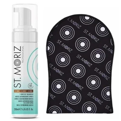 Afbeelding van St. Moriz Professionele Express Mousse + applicator handschoen 1 set