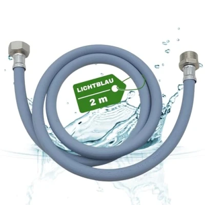 Afbeelding van LICHTBLAU Verlengde toevoerslang, 2 m, met metalen schroefdraad, aansluiting voor vaatwasser, wasmachine en wasmachine, 3/4 inch, watertoevoerslang, universeel bruikbaar, fabrikant