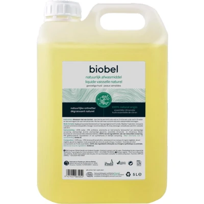 Afbeelding van Biobel Afwasmiddel 5L 100% Natuurlijk Biologisch Afbreekbaar Grootverpakking