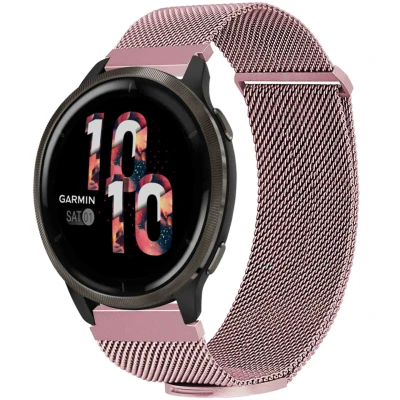 Afbeelding van Milanees magnetisch bandje Universeel 22 mm aansluiting Maat M Roze iMoshion