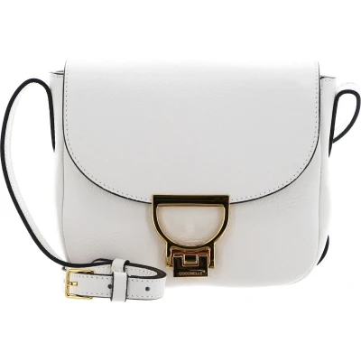 Afbeelding van COCCINELLE Leren Schoudertas Arlettis Handbag Grained Leather Coconut Milk Crème