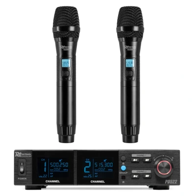Afbeelding van Power Dynamics PD522 microfoonsysteem met 2 draadloze UHF microfoons