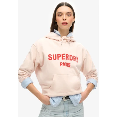 Afbeelding van Superdry LUXE Loose Hoodie, Dames, Maat: 40, Mauve morn pink