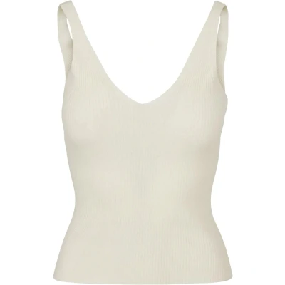 Afbeelding van Urban Classics Ladies RIB KNIT TOP Top, Dames, Maat: 4XL, Whitesand