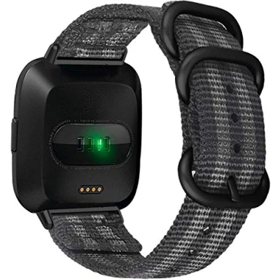 Afbeelding van Shieranlee NATO riem compatibel met Fitbit versa 3 riem, 3, nylon