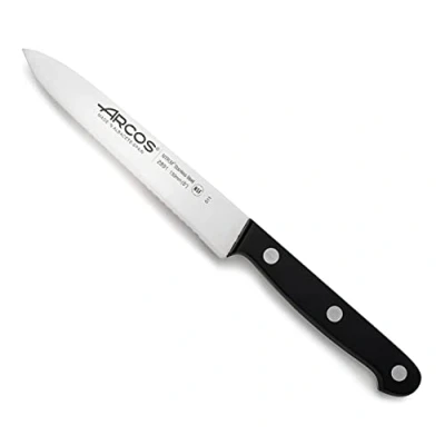 Afbeelding van Arcos Serie Universal tomatenmes groentemes lemmet nitrum roestvrij staal 130 mm handgreep polyoxymethyleen (POM) kleur zwart