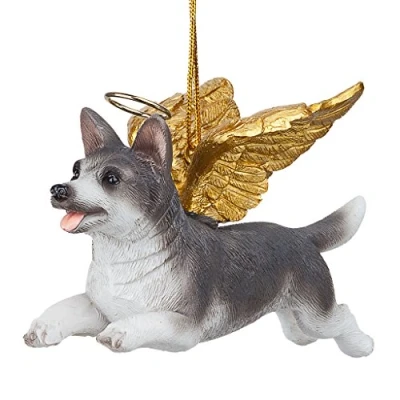 Afbeelding van Design Toscano JH170720 Kerstornament Eer Cabot Siberische Husky vakantie engel hond ornamenten